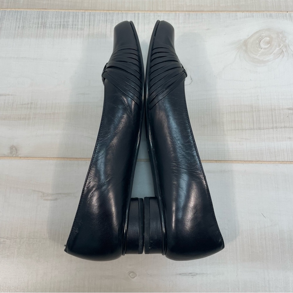 Ros Hommerson Black Leather Flats, Sz 11N - Picture 6 of 7